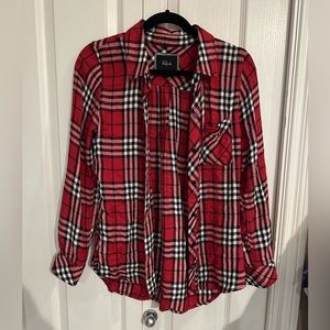 EUC rails plaid shirt